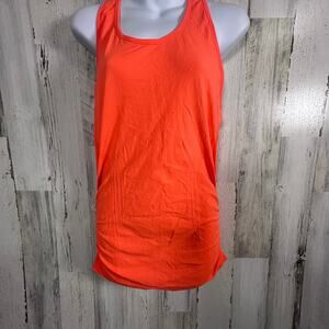 Athleta Orange Racerback Tank Dress Sz S MSRP $69 Breathable Stretch Workout